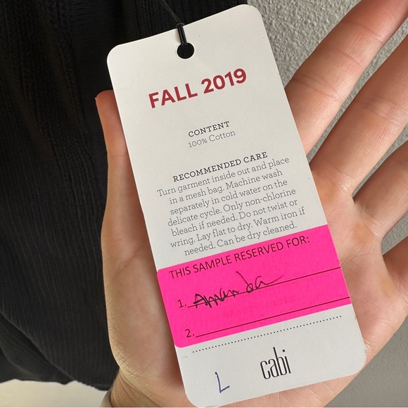 NWT CAbi Black Cotton Button Up Duster Cardigan Small - Picture 7 of 13